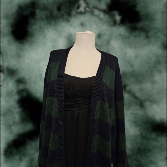 Brandy Melville Whimsygoth Striped Knit Cardigan - Picture 6 of 7
